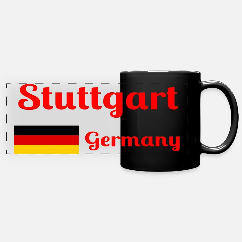 Stuttgart Deutschland - Stilvolle Drucke - Panorama-Tasse farbig - Schwarz