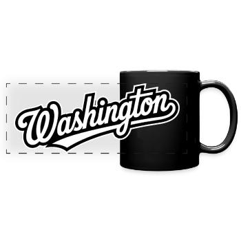 Washington – Souvenir-Design des US-Bundesstaates - Panorama-Tasse farbig - Schwarz - Vorne