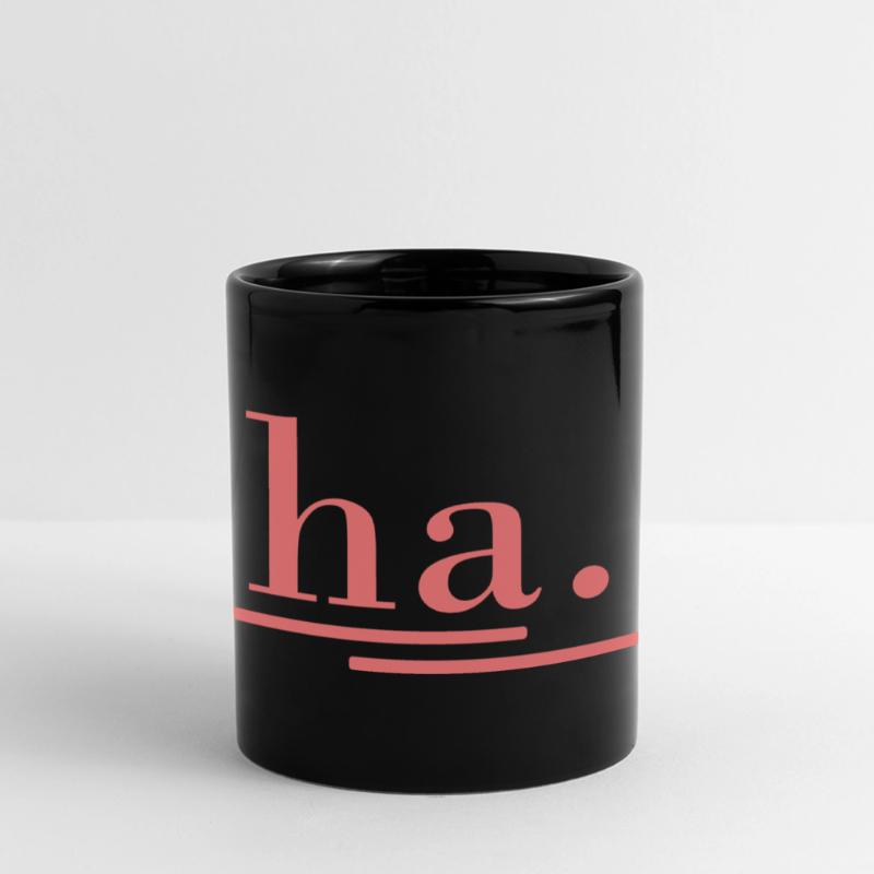 aha... c’est comme ça que ça marche ! Dire, s’amuser, un design frais Mug panoramique uni