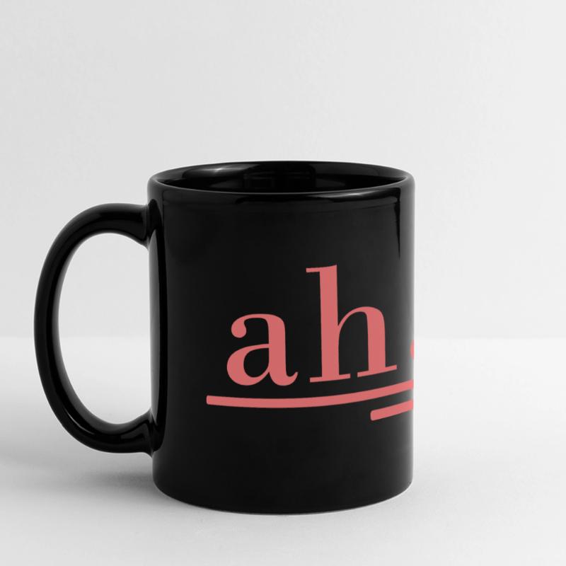 aha... c’est comme ça que ça marche ! Dire, s’amuser, un design frais Mug panoramique uni