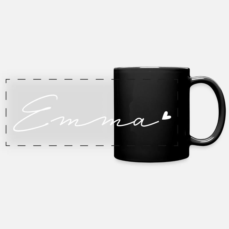 Name Emma - Full Colour Panoramic Mug - black