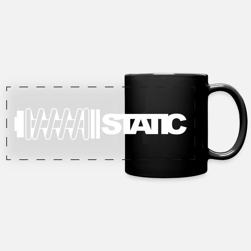 static flat - Panorama-Tasse farbig - Schwarz