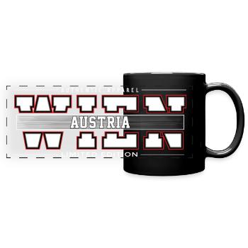 Vienna - Full Colour Panoramic Mug - black - Front