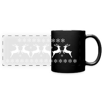 Ugly Christmas - Panorama-Tasse farbig - Schwarz - Vorne