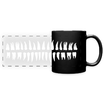 Teeth Dentures Dentist Dental Appointment Practice - Full Colour Panoramic Mug - black - Front