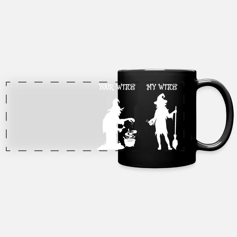 Ma sorcière ta sorcière - Mug panoramique uni - noir