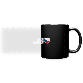 Tschechische Republik - Panorama-Tasse farbig - Schwarz - Vorne