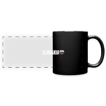 Slowakei - Panorama-Tasse farbig - Schwarz - Vorne