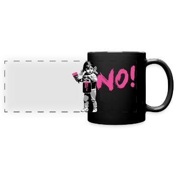 GirlPower NO! - Full Colour Panoramic Mug - black - Front