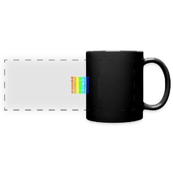 Thought - Panorama-Tasse farbig - Schwarz - Vorne