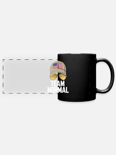 Team Normal - Panorama-Tasse farbig - Schwarz