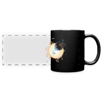 Gravité - Mug panoramique uni - noir - Devant