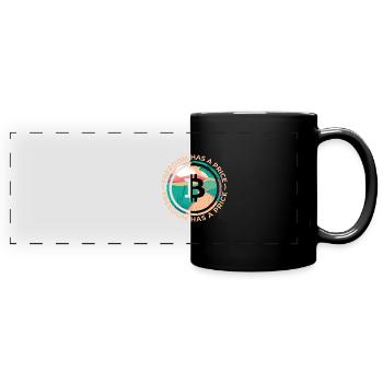La liberté a un prix Crypto Bitcoin Shirt Gift - Mug panoramique uni - noir - Devant