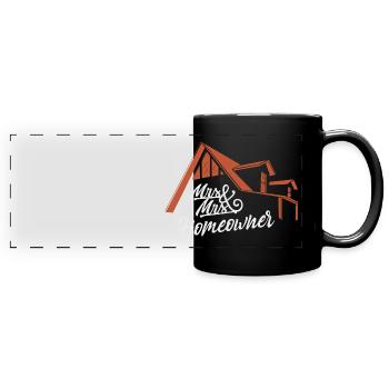 Fête d’emménagement M. et Mme Propriétaire - Mug panoramique uni - noir - Devant