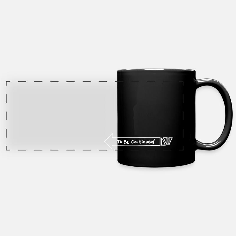 ToBeContinued - Panorama-Tasse farbig - Schwarz