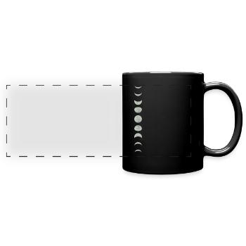 Spiritual Yoga Moon - Mug panoramique uni - noir - Devant
