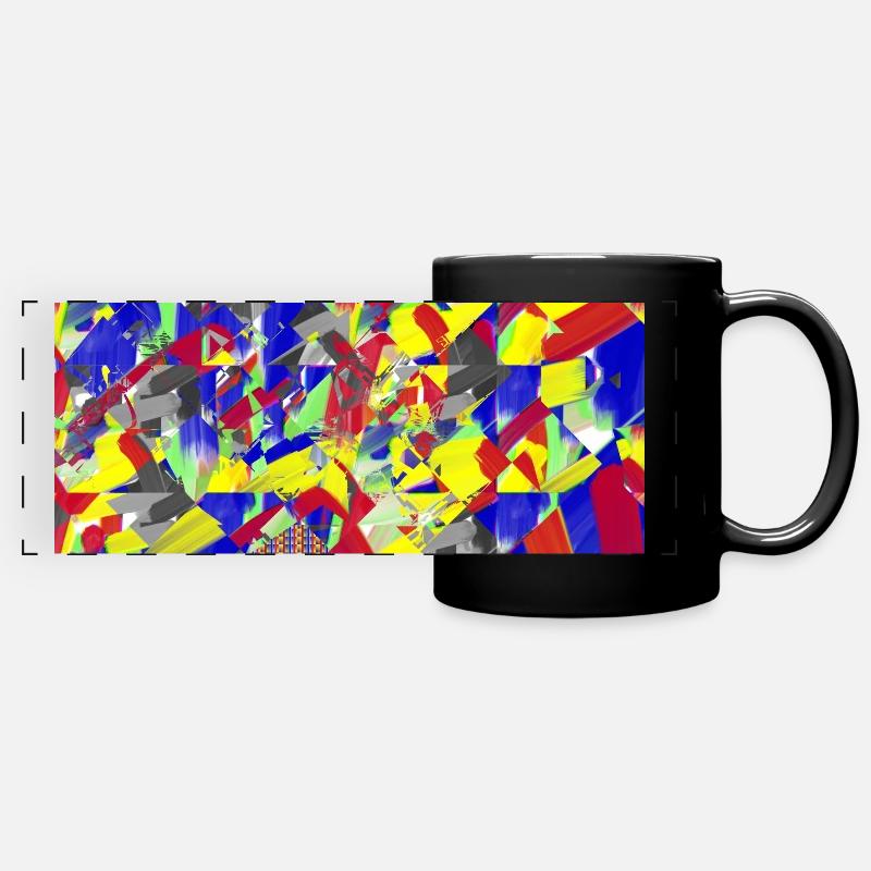 Abstract art - Full Colour Panoramic Mug - black