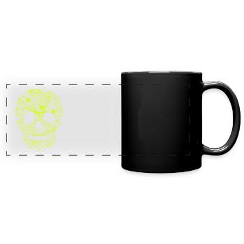 Gothic Skull Goth Style Dark Heavy Metal WGT - Full Colour Panoramic Mug - black - Front