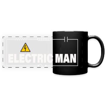 HOMME ELECTRIQUE - Mug panoramique uni - noir - Devant