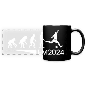 EM 2024 Evolution Fußball Freunde Mannschaft icon - Panorama-Tasse farbig - Schwarz - Vorne