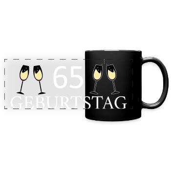 65th birthday 65 years - Full Colour Panoramic Mug - black - Front