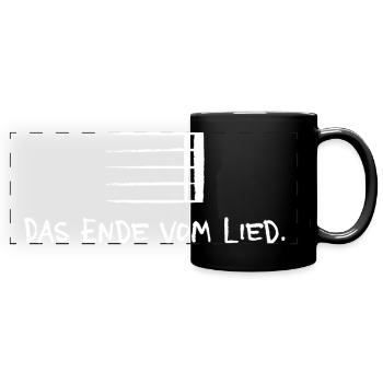 The End of the Song – Funny Music Pun - Full Colour Panoramic Mug - black - Front