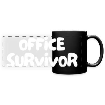 Survivant du bureau - Mug panoramique uni - noir - Devant