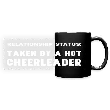 Petite amie d’un cadeau de petit ami cheerleader chaud - Mug panoramique uni - noir - Devant