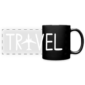 Voyager - Mug panoramique uni - noir - Devant