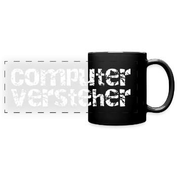 Computerversteher - Panorama-Tasse farbig - Schwarz - Vorne