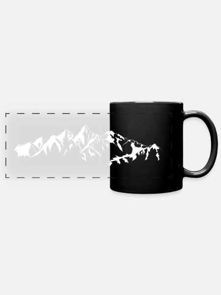 Panorama Mountain Weiß - Panorama-Tasse farbig - Schwarz