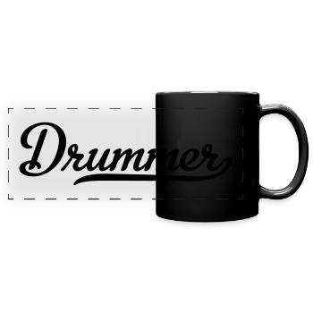 batteur - Mug panoramique uni - noir - Devant