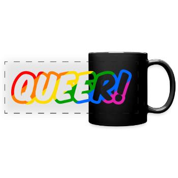 Queer Gay Pride - Tazza colorata con vista - nero - Fronte