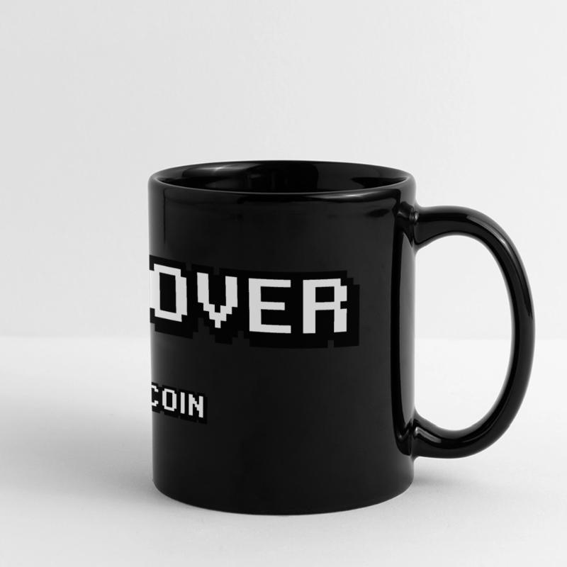 Game Over insert coin Panorama-Tasse farbig