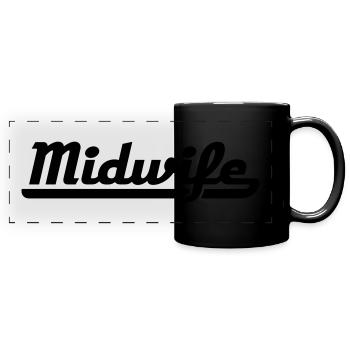 midwife - Full Colour Panoramic Mug - black - Front