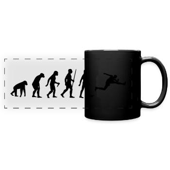Weitsprung Evolution Leichtathletik Hürdenlauf Ape - Panorama-Tasse farbig - Schwarz - Vorne