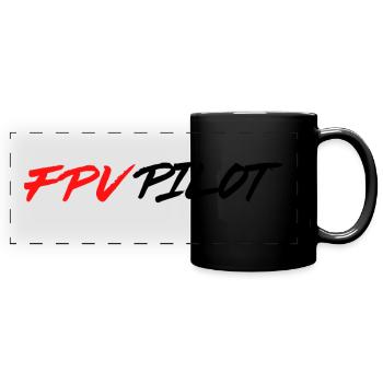FPV Pilot - Panorama-Tasse farbig - Schwarz - Vorne