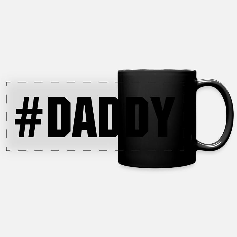 papa - Mug panoramique uni - noir