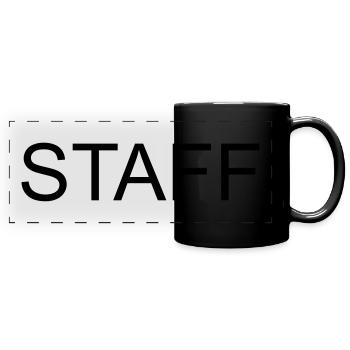 PERSONAL (anpassbar) - Panorama-Tasse farbig - Schwarz - Vorne