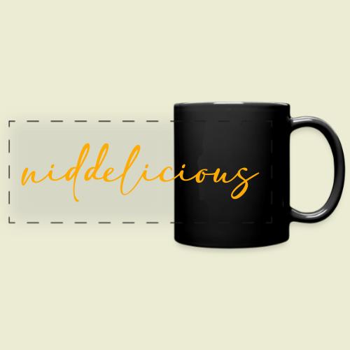 niddelicious script logo - Färgad panoramamugg