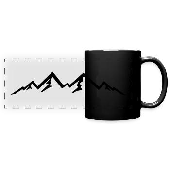 Mountain, Mountains (super cheap!) - Full Colour Panoramic Mug - black - Front