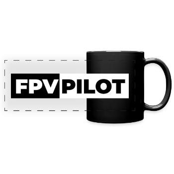 FPV PILOT - Panorama-Tasse farbig - Schwarz - Vorne