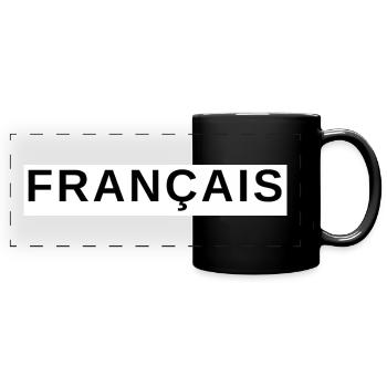 français - Mug panoramique uni - noir - Devant