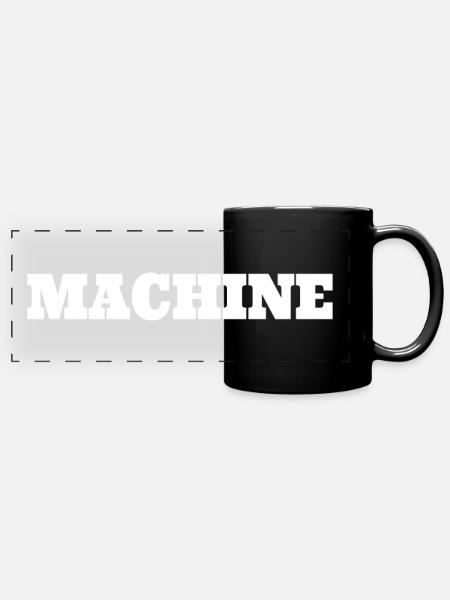Maschine (weiß) - Panorama-Tasse farbig - Schwarz