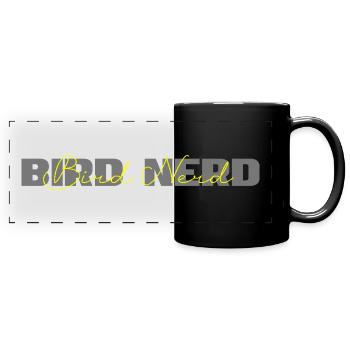 Bird Nerd - Full Colour Panoramic Mug - black - Front