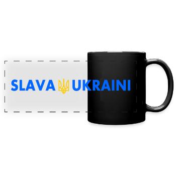 Slava ukraini - Full Colour Panoramic Mug - black - Front
