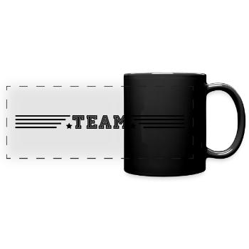 TEAM - Panorama-Tasse farbig - Schwarz - Vorne
