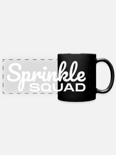 Sprinkle Squad - Lustiges Donut Geschenk - Panorama-Tasse farbig - Schwarz