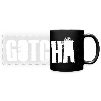 Gotcha - Panorama-Tasse farbig - Schwarz - Vorne