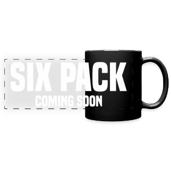 SIX PACK COMING SOON - Full Colour Panoramic Mug - black - Front
